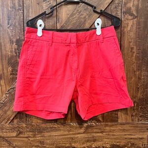 Crown &‎ Ivy Caroline Red pink Shorts Womens Size 6 Casual Summer